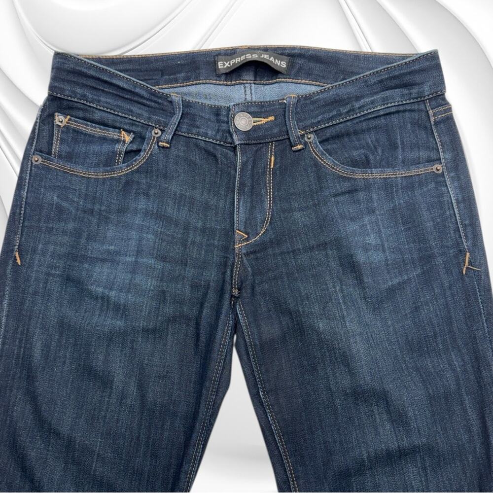EXPRESS Women’s 4 SHORT LEGGING LOW RISE Blue Jeans